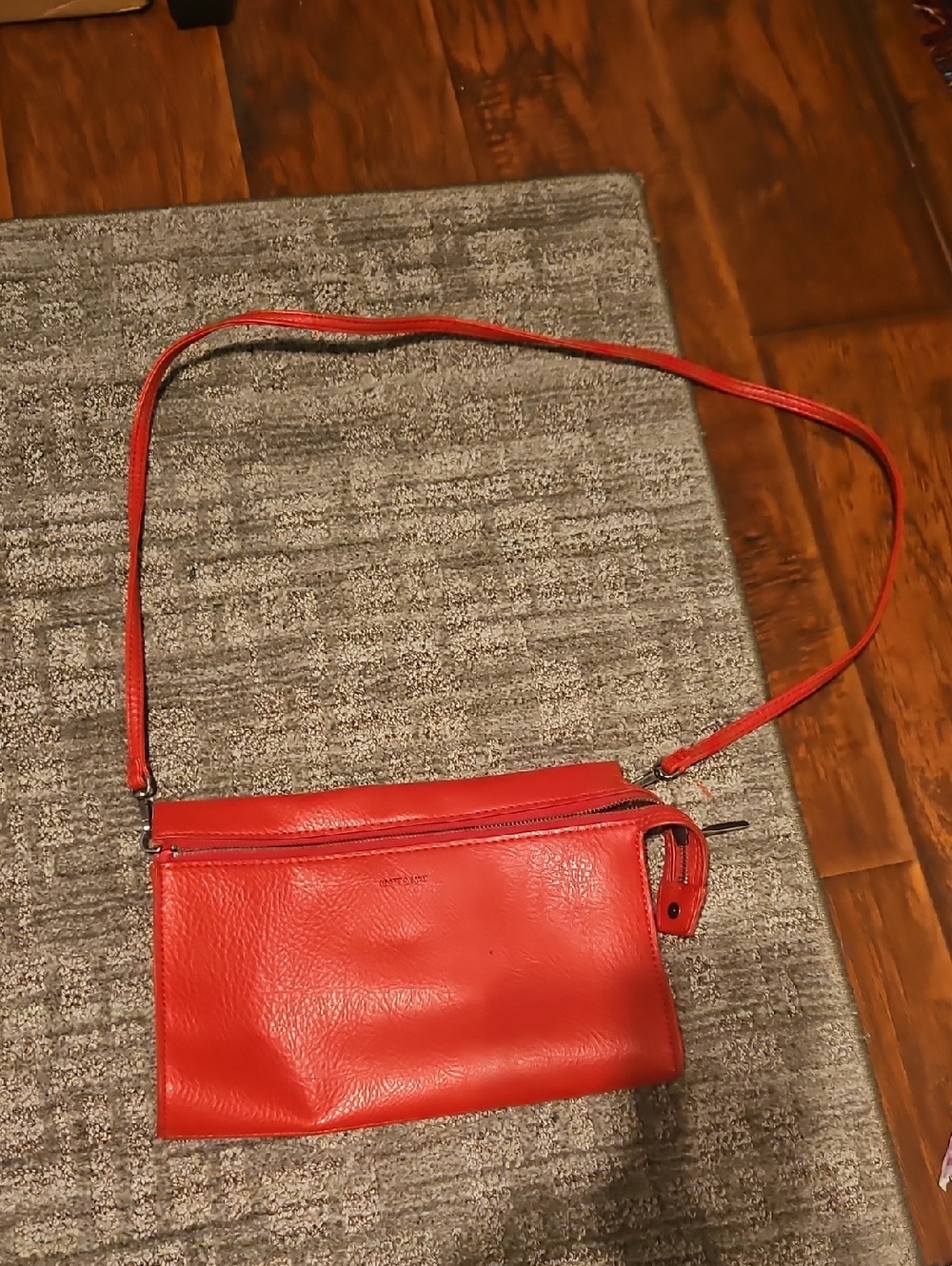 MATT & NAT Red Vegan Leather Crossbody Bag - Women